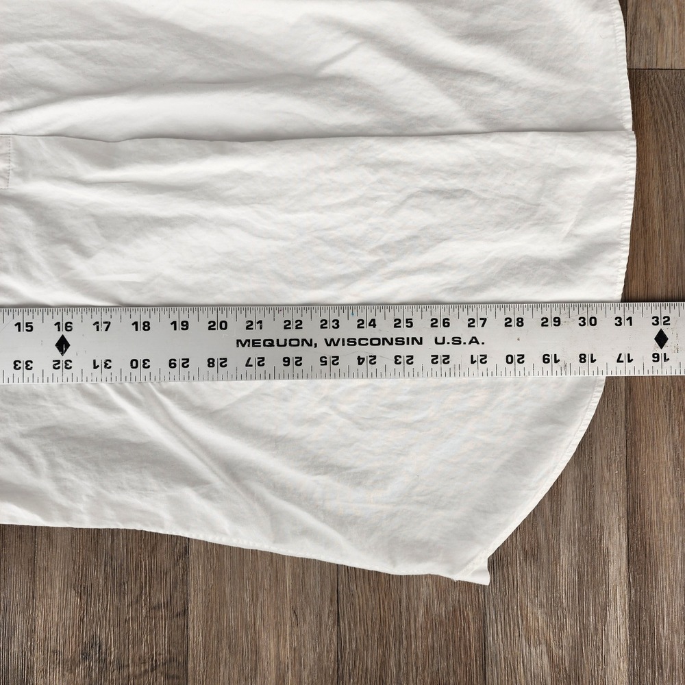 Theory White Cotton Button Front Tunic Shirt Top Women's Size Small Long Sleeve‎ - Picture 8 of 9